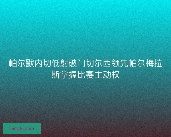 帕尔默内切低射破门切尔西领先帕尔梅拉斯掌握比赛主动权